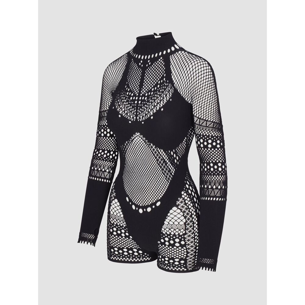 NWT Savage X Fenty Viva La Diva Seamless Romper Black Caviar One Size bodysuit
